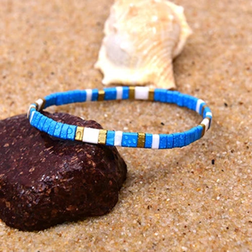 MOON GIRL Colorful Miyuki Bracelets for Women Trendy Charm Wrap Tila