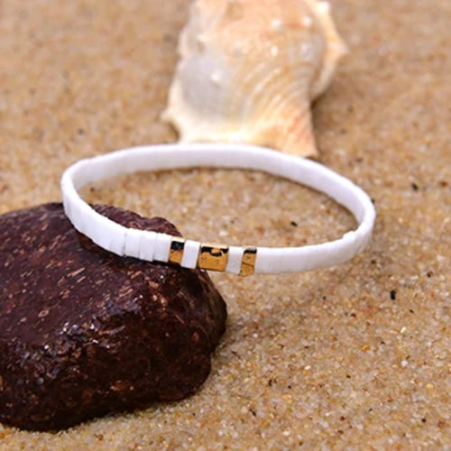 MOON GIRL Colorful Miyuki Bracelets for Women Trendy Charm Wrap Tila