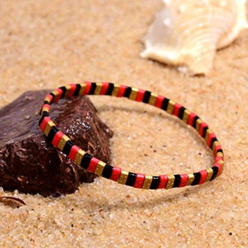 MOON GIRL Colorful Miyuki Bracelets for Women Trendy Charm Wrap Tila