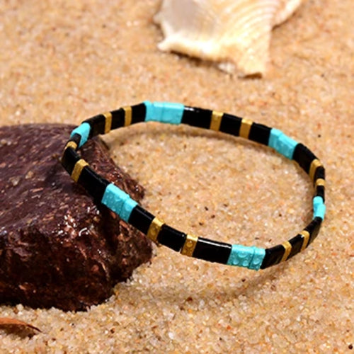 MOON GIRL Colorful Miyuki Bracelets for Women Trendy Charm Wrap Tila