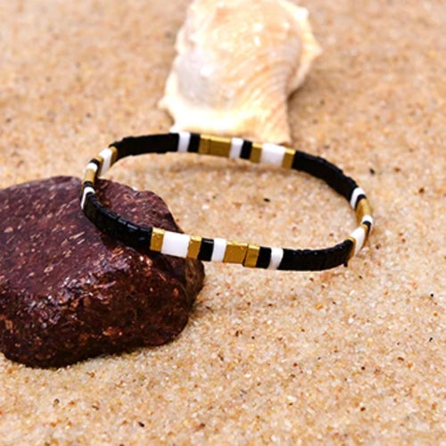 MOON GIRL Colorful Miyuki Bracelets for Women Trendy Charm Wrap Tila