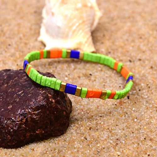 MOON GIRL Colorful Miyuki Bracelets for Women Trendy Charm Wrap Tila