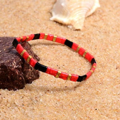 MOON GIRL Colorful Miyuki Bracelets for Women Trendy Charm Wrap Tila